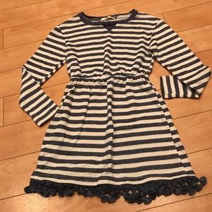 Sweatshirt Stripped Dress long sleeve Sz. Med.